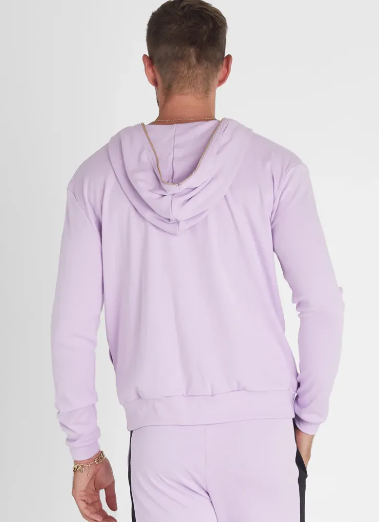 Outerwear|Tops^Aqua Blu Lavender Hoodie