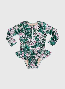 Shop Infants (00-2)|One Pieces^Aqua Blu Long Sleeve One Piece Lily
