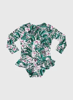 Shop Infants (00-2)|One Pieces^Aqua Blu Long Sleeve One Piece Lily