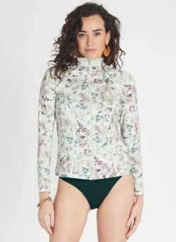 Rash Guards|Tops^Aqua Blu Hayley Rash Guard Lotus