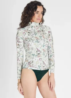 Rash Guards|Tops^Aqua Blu Hayley Rash Guard Lotus
