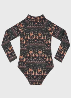 Shop Juniors (3-7)|One Pieces^Aqua Blu Long Sleeve One Piece Luxor