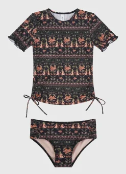 Shop Juniors (3-7)|Rashies^Aqua Blu Short Sleeve Rash Vest Set Luxor