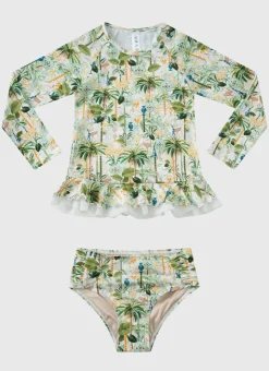 Shop Juniors (3-7)|Rashies^Aqua Blu Long Sleeve Rash Vest Set Madagascar