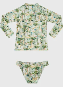 Shop Juniors (3-7)|Rashies^Aqua Blu Long Sleeve Rash Vest Set Madagascar