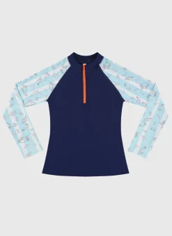 Rashies^Aqua Blu Long Sleeve Rash Vest Mariner