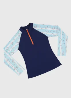 Shop Teens (8-16)|Rashies^Aqua Blu Long Sleeve Rash Vest Mariner