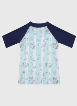 Rashies^Aqua Blu Short Sleeve Rash Vest Mariner