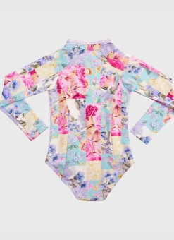 Shop Juniors (3-7)|One Pieces^Aqua Blu Long Sleeve One Piece Meadow