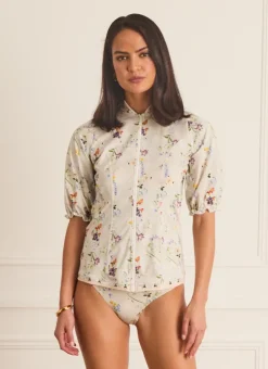 Rash Guards^Aqua Blu Jillian Rash Guard moonflower