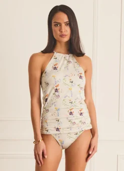 Singlet Tankini^Aqua Blu Lawley Tankini moonflower