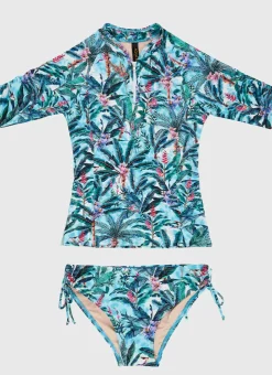 Shop Teens (8-16)|Rashies^Aqua Blu Long Sleeve Rash Vest Set Muse