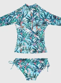 Shop Teens (8-16)|Rashies^Aqua Blu Long Sleeve Rash Vest Set Muse
