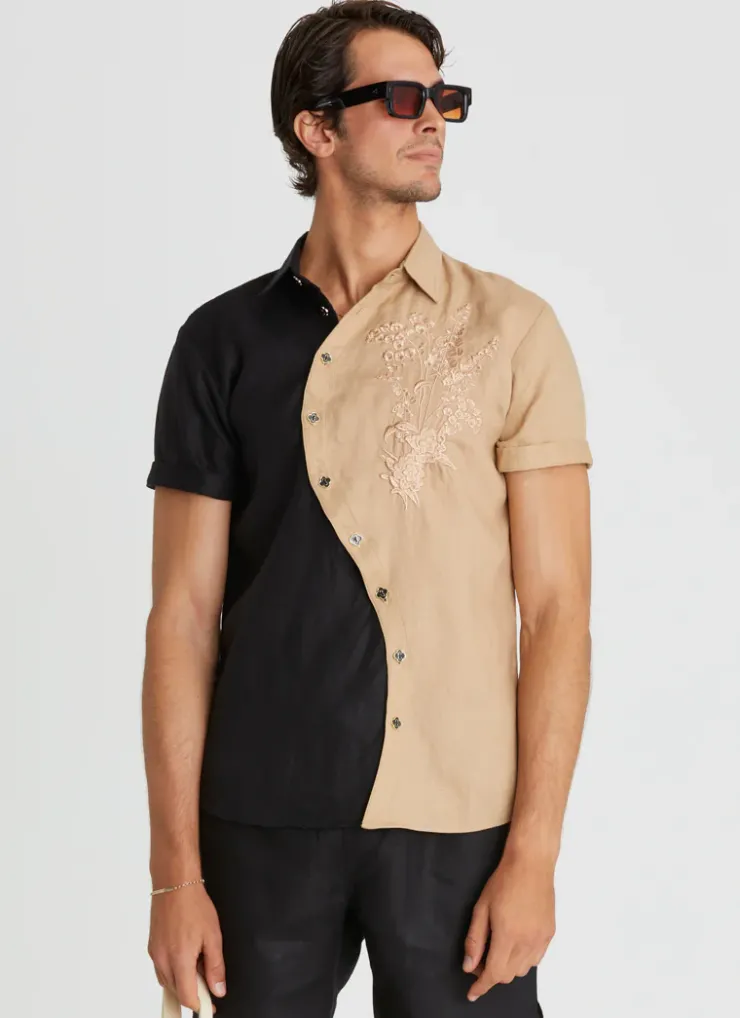 Tops|Tops^Aqua Blu Liam Shirt Nero