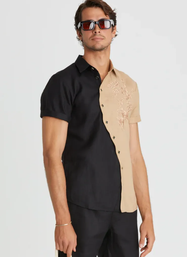 Tops|Tops^Aqua Blu Liam Shirt Nero