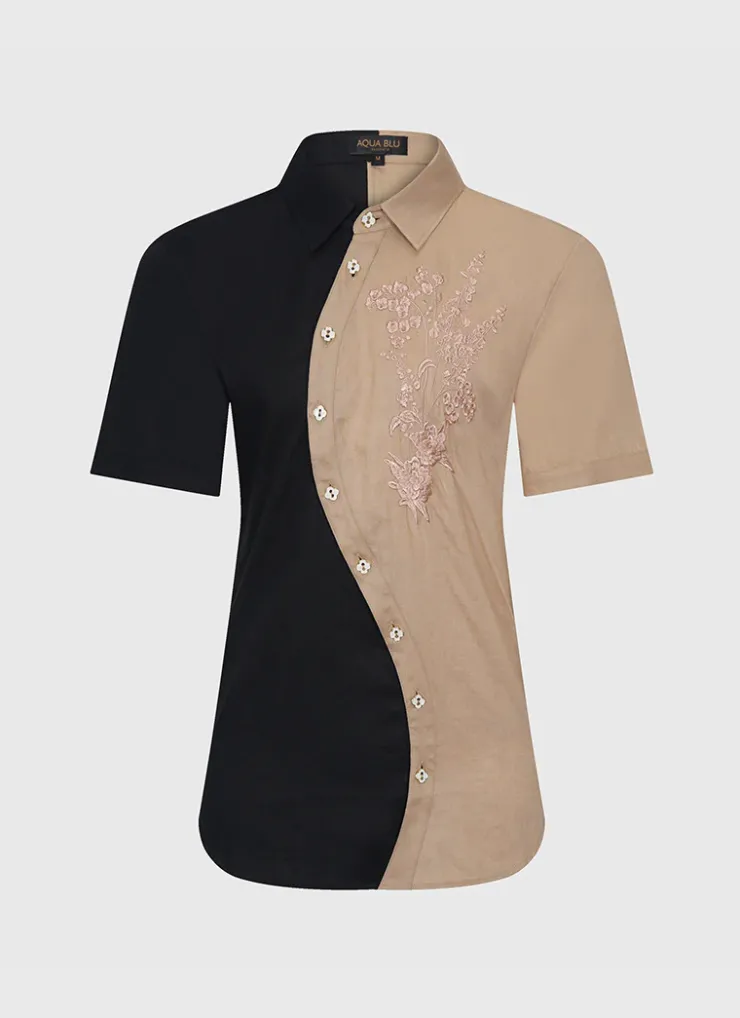Tops|Tops^Aqua Blu Liam Shirt Nero