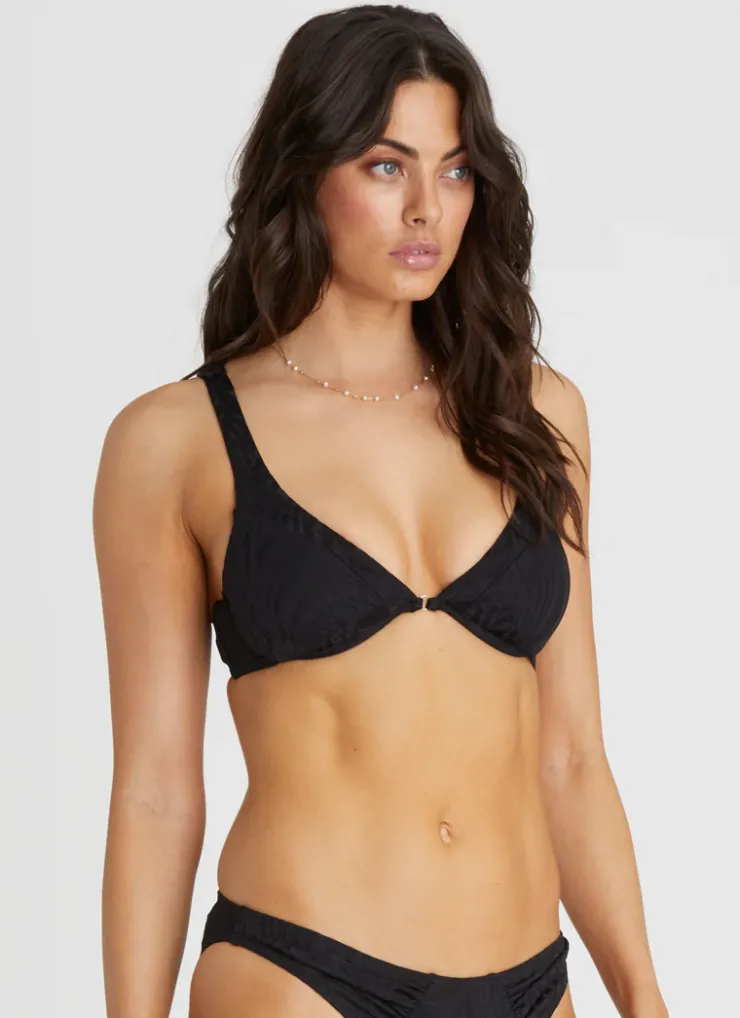 Tops^Aqua Blu Linda Bikini Top Nero