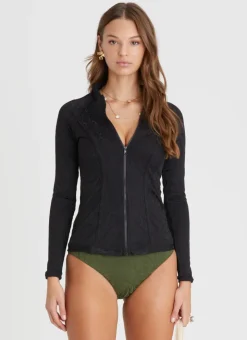 Tops|Rash Guards^Aqua Blu Lyla Rash Guard (SAMPLE) Nero