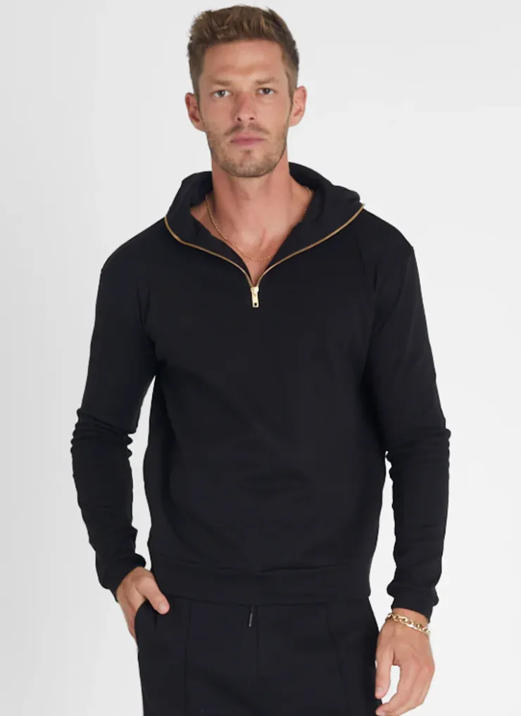 Tops|Tops^Aqua Blu Noir Hoodie