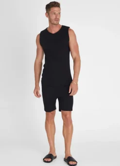 Tops|Tops^Aqua Blu Noir Tank