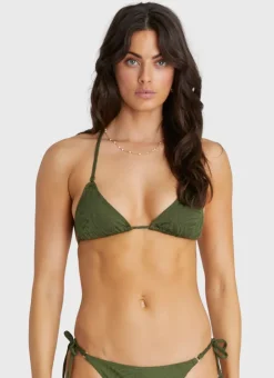 Tops^Aqua Blu Aurora Triangle Olive