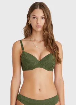 Tops^Aqua Blu Judy D/DD Cup Top Olive