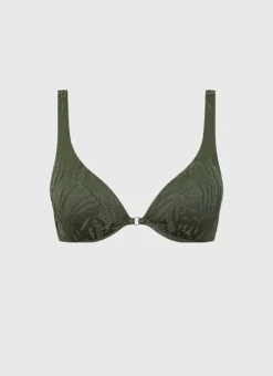 Tops^Aqua Blu Linda Bikini Top (SAMPLE) Olive