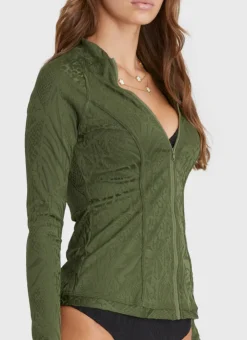 Rash Guards|Tops^Aqua Blu Lyla Rash Guard Olive