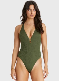 One Pieces^Aqua Blu Sienna One Piece Olive