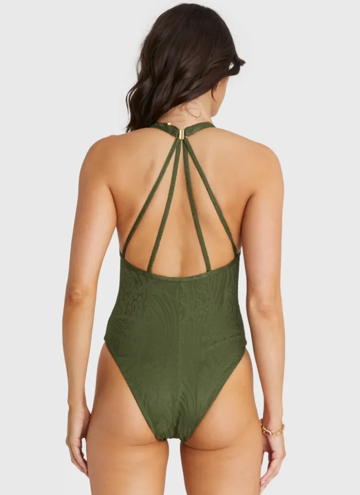 One Pieces^Aqua Blu Sienna One Piece Olive