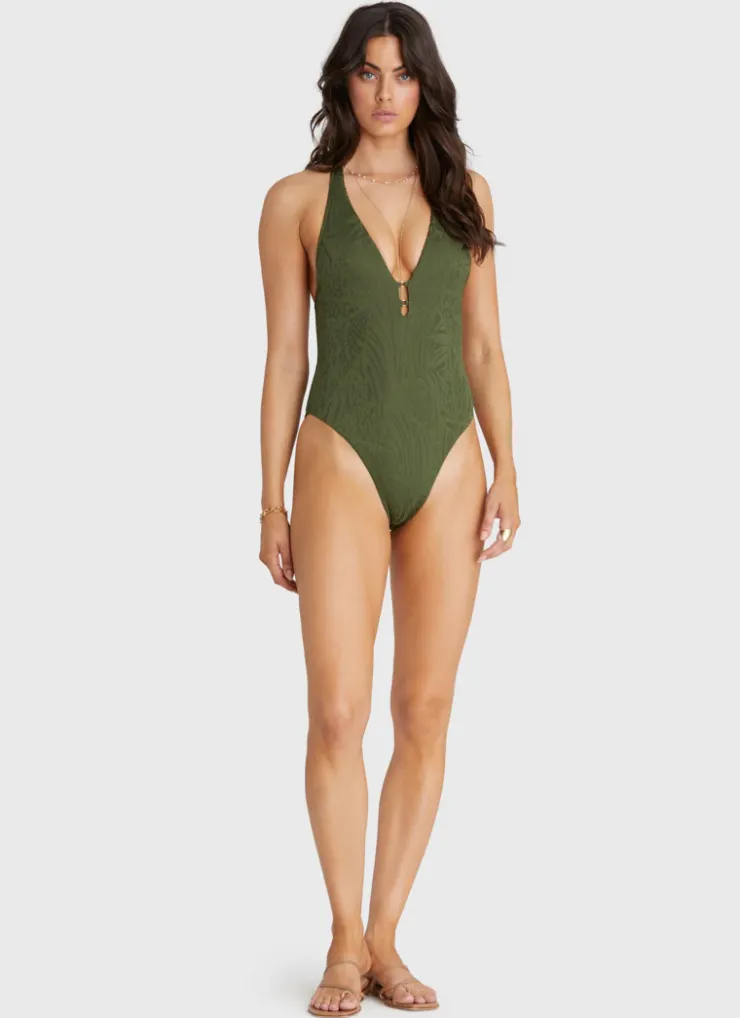 One Pieces^Aqua Blu Sienna One Piece Olive