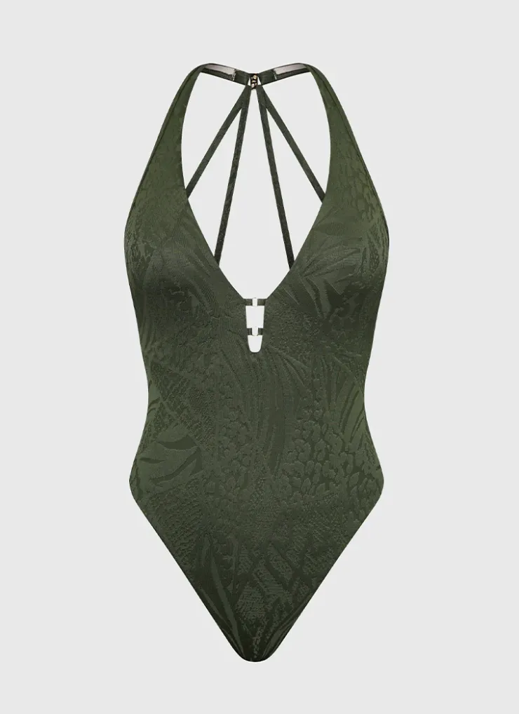 One Pieces^Aqua Blu Sienna One Piece Olive