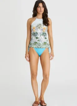 Singlet Tankini|Tops^Aqua Blu Lawley Tankini Palmilla