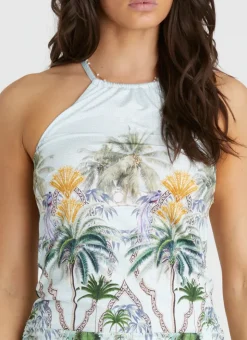 Singlet Tankini|Tops^Aqua Blu Lawley Tankini Palmilla