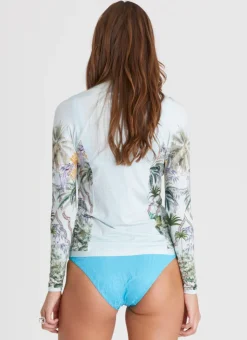Rash Guards|Tops^Aqua Blu Lyla Rash Guard Palmilla