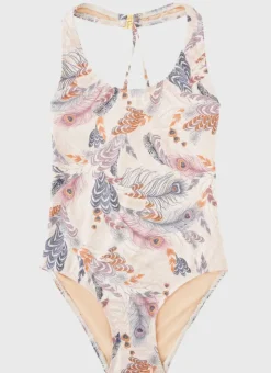 Shop Teens (8-16)|One Pieces^Aqua Blu Cross Back One Piece Plumeria