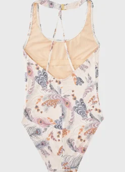 Shop Teens (8-16)|One Pieces^Aqua Blu Cross Back One Piece Plumeria
