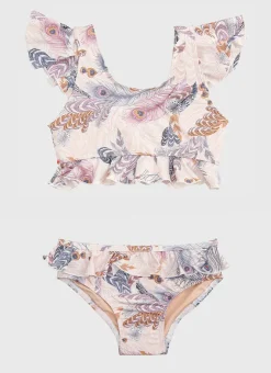 Shop Juniors (3-7)|Sets^Aqua Blu Frill Bikini Set Plumeria