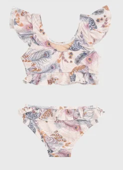 Shop Juniors (3-7)|Sets^Aqua Blu Frill Bikini Set Plumeria