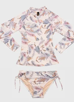 Shop Teens (8-16)|Rashies^Aqua Blu Rash Vest Set Plumeria