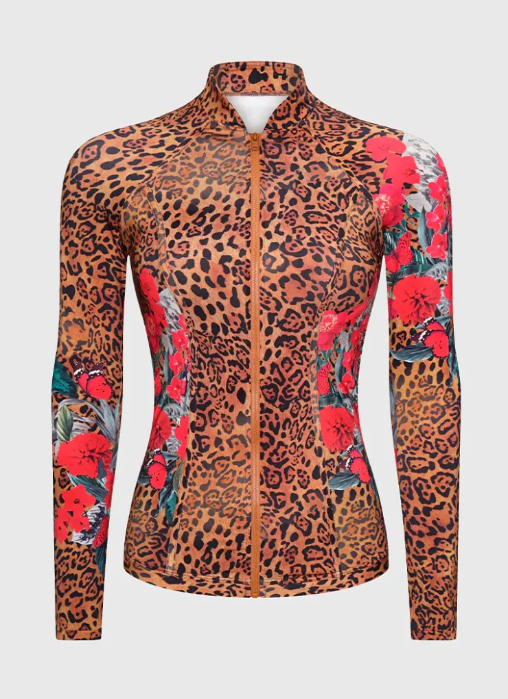 Rash Guards|Tops^Aqua Blu Lyla Rash Guard Poppy