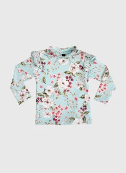 Rashies|Shop Infants (00-2)^Aqua Blu Long Sleeve Rash Vest Primrose