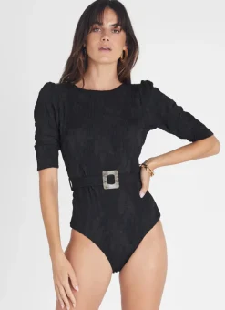 One Pieces^Aqua Blu Raven Melissa One Piece Black