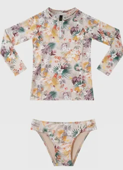 Shop Juniors (3-7)|Rashies^Aqua Blu Long Sleeve Rash Vest Set Ravine
