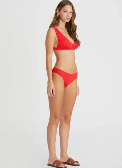 Tops^Aqua Blu Celeste D/DD Cup Top Rossa