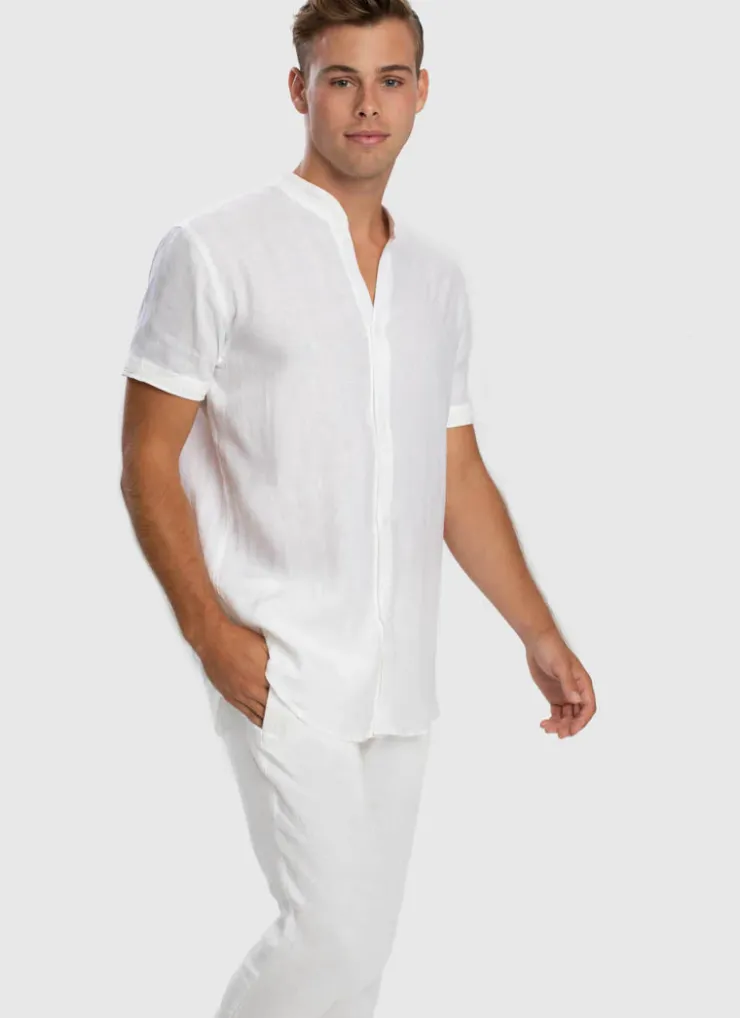 Bottoms|Bottoms^Aqua Blu Serenity Linen Pants - White