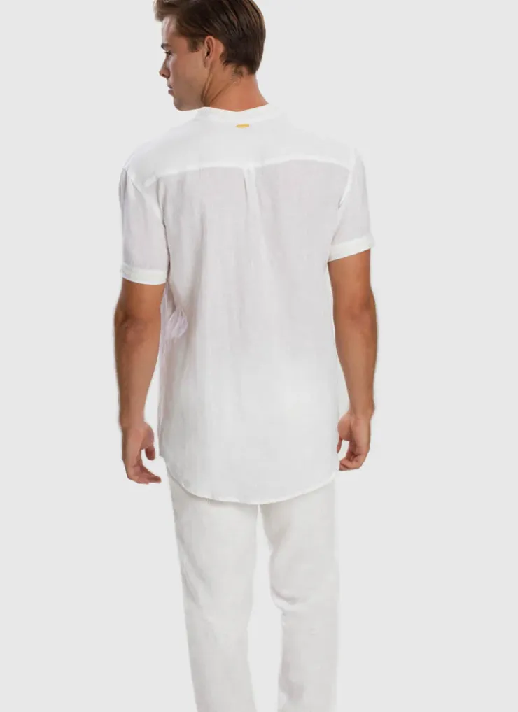 Bottoms|Bottoms^Aqua Blu Serenity Linen Pants - White