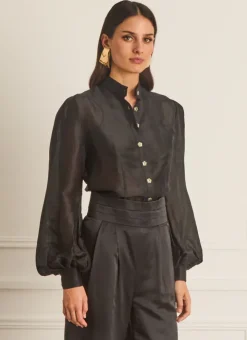 Tops^Aqua Blu Hazel Blouse Sparrow