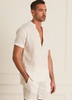 Tops|Tops^Aqua Blu Aaron Shirt Starling