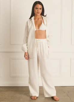 Bottoms^Aqua Blu Resort Pants Starling
